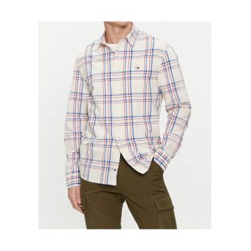 Camasa in carouri - Alb