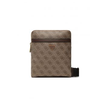 Geanta de umar barbati -  Piele ecologica - Maro - 21x24x3cm