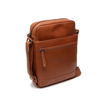 Geanta umar barbati piele naturala - 3.4 litri - Anzora - - Coniac