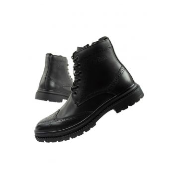 Ghete Chelsea  piele naturala - negre - Negru