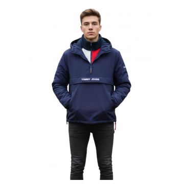 Jacheta scurta cu gluga si guler mediu -