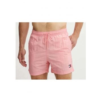 Pantaloni scurți de baie texturati - Roz somon