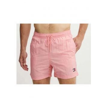 Pantaloni scurți de baie texturati - Roz somon