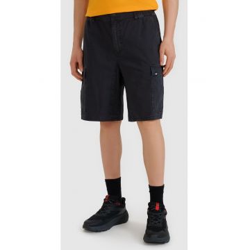 Pantaloni scurti cargo barbati  negri - bumbac