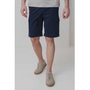 Pantaloni scurti cargo cu buzunare multiple - Albastru ultramarin
