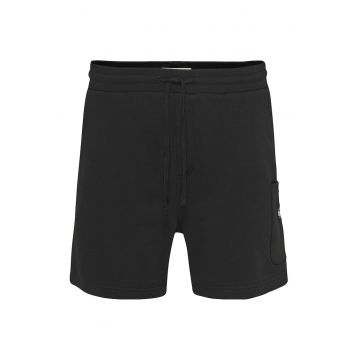 Pantaloni scurti cargo relaxed fit - Negru