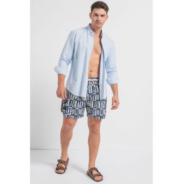 Pantaloni scurti cu imprimeu logo - Galben/Roz/Bleumarin