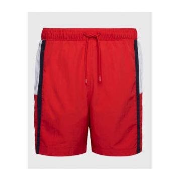 Pantaloni scurti de baie barbati -  Poliester - Rosu - Rosu