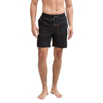 Pantaloni scurti de baie cu snur de ajustare - Negru