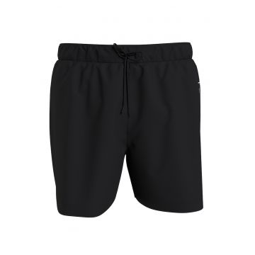 Pantaloni scurti de baie cu talie ajustabila - Negru
