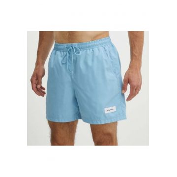 Pantaloni scurti de baie uni cu snur de ajustare