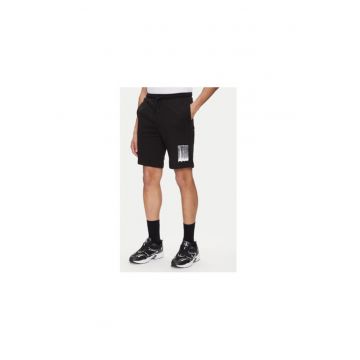 Pantaloni scurti sport barbati -  negru - bumbac - Negru