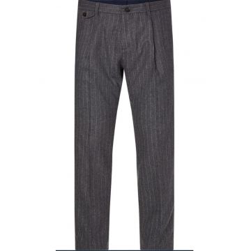 Pantaloni slim fit din amestec de lana Hampton