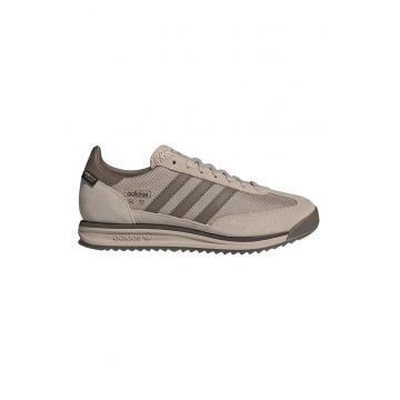 Pantofi sport din piele intoarsa si plasa SL 72 - Maro taupe deschis