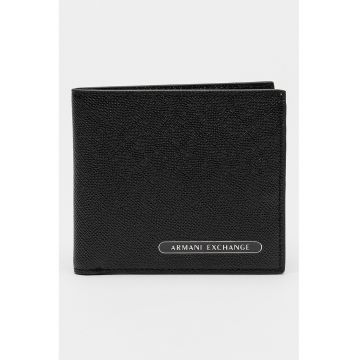 Portofel din piele Saffiano - Negru