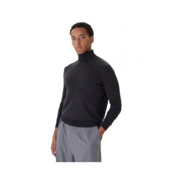 Pulover barbati  lana - gri inchis - Gri inchis