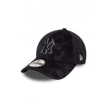 Sapca in carouri New York Yankees - Negru