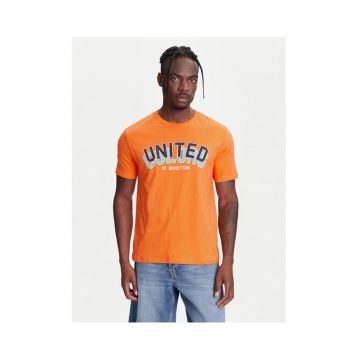 Tricou barbati  3I1XU1096 - Bumbac - Portocaliu - Portocaliu