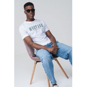 Tricou cu imprimeu logo Austin - Alb/Verde