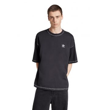 Tricou din amestecde bumbac Essentials - Negru