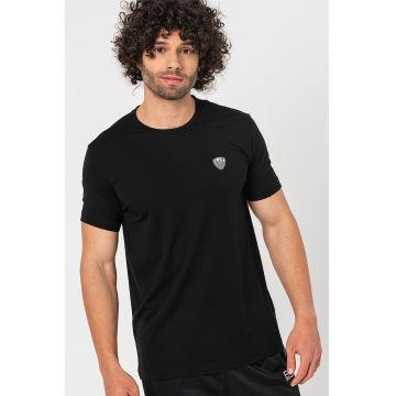 Tricou regular fit cu logo - Negru