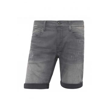 Bermude slim fit din denim - Gri