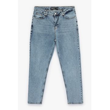 Blugi conici Joe - Albastru deschis melange