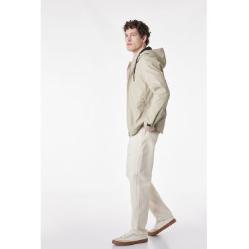 Blugi drepti cu model uni - Crem