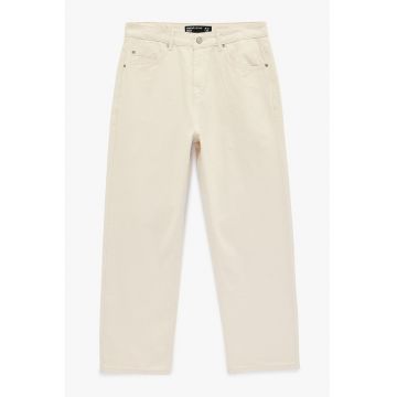 Blugi relaxed-fit - Crem