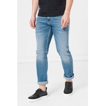 Blugi slim fit cu 5 buzunare - Albastru inchis