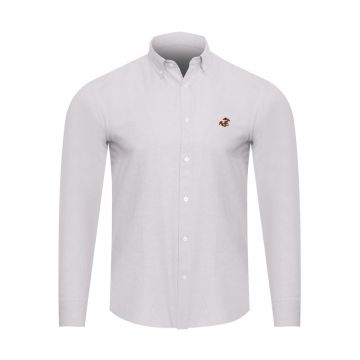 Camasa din amestec de bumbac cu detaliu brodat