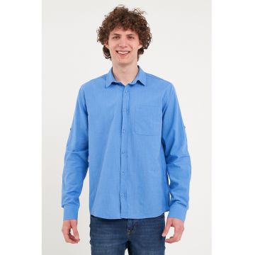 Camasa din bumbac cu maneci lugi