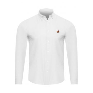 Camasa regular fit din amestec de bumbac