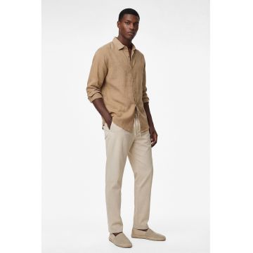 Camasa regular fit din bumbac - Maro camel