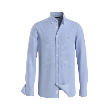 Camasa slim fit cu model - Albastru lavanda