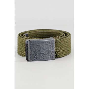 Curea elastica din material textil - Verde inchis