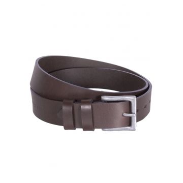 Curea piele naturala Brandon - - Maro inchis