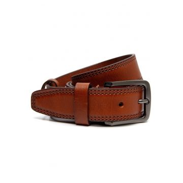 Curea piele naturala coniac - 105 cm - Manovo -  Coniac