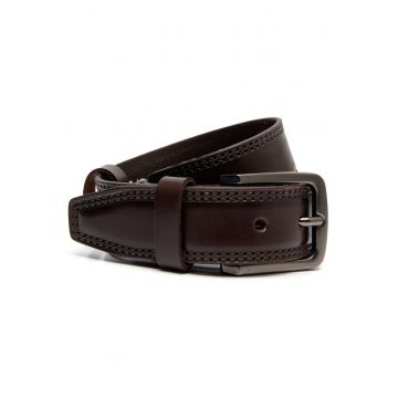 Curea piele naturala maro - 115 cm - Manovo -  Maro