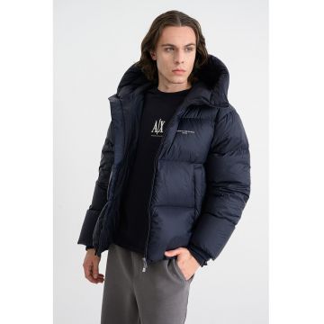 Geaca cu vatelina si gluga - Albastru ultramarin