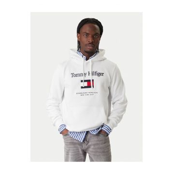 Hanorac barbati  alb - model cu print