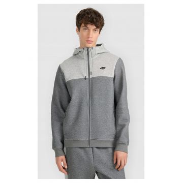 Hanorac bumbac  cu fermoar - Gri