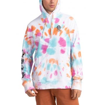 Hanorac Tie Dye multicolor - Alb/Fucsia/Albastru deschis