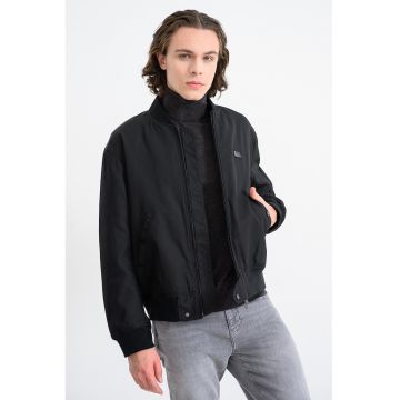 Jacheta bomber cu fermoar - Negru