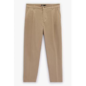 Pantaloni Chino cu croiala relaxed-fit - Maro deschis