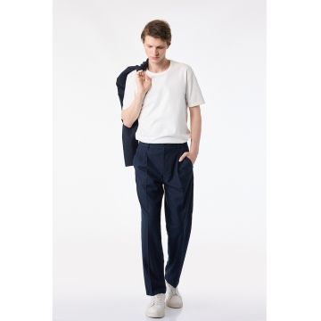 Pantaloni Chino cu talie medie - Bleumarin