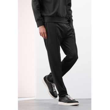 Pantaloni de trening cu talie elastica - Negru