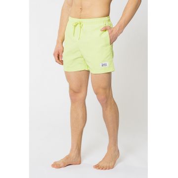 Pantaloni scurti de baie cu aplicatie logo - Verde deschis