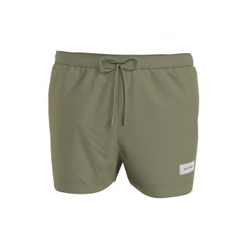 Pantaloni scurti de baie cu snur in talie - Kaki