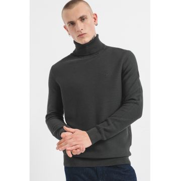 Pulover cu guler inalt Elgin - Verde inchis